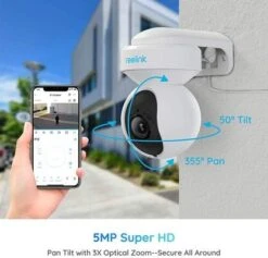 Reolink E1 Outdoor 5MP PTZ WiFI Camera Met Auto Tracking -Aanbevolen Elektronicawinkels 11980 reolink e1 outdoor 5mp ptz wifi camera met auto tracking