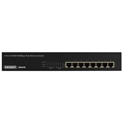 Eminent EM4436 8-Poorts Gigabit Switch, 8 PoE Poorten 2 Eminent EM4436 8-Poorts Gigabit Switch, 8 PoE Poorten - Afbeelding 2